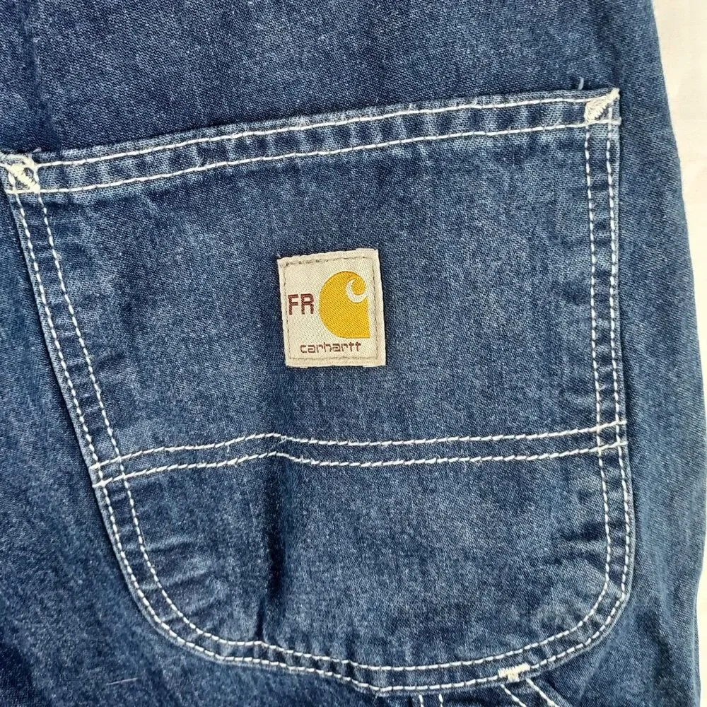 Carhartt FR Work Jeans 32x32 Flame Resistant Denim Pants CAT2 NFPA2112 Blue Deni